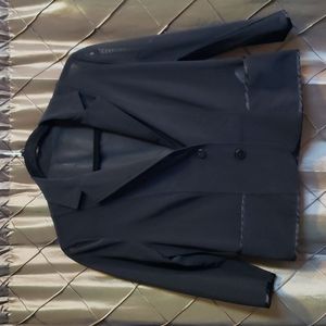 EUC- Semi-Sheer Mesh 2 Button Bolero Jacket